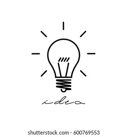 Light bulb icon vector design concept idea
