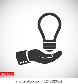 light bulb, icon. Vector  Eps 10