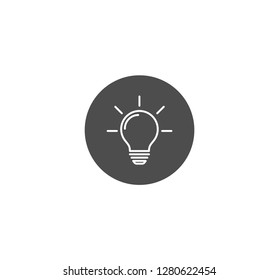 Light bulb icon . Vector . EPS 10