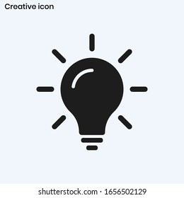 light bulb icon vector eps 10