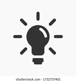 Light bulb icon vector eps 10