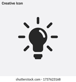 Light bulb icon vector eps 10