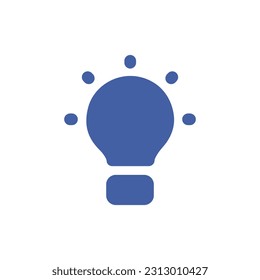 Light Bulb icon vector. Light Bulb flat style isolated on a white background - stock vector.