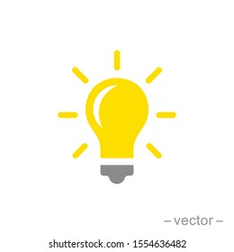 The light bulb icon vector, full of ideas and creative thinking, analytical thinking for processing. Full color illustration. EPS 10