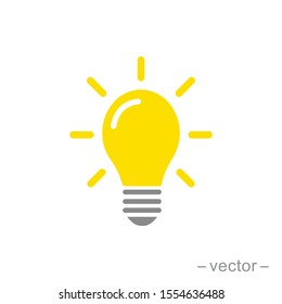 The light bulb icon vector, full of ideas and creative thinking, analytical thinking for processing. Full color illustration. EPS 10