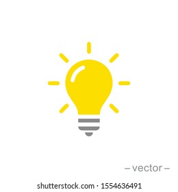 The light bulb icon vector, full of ideas and creative thinking, analytical thinking for processing. Full color illustration. EPS 10