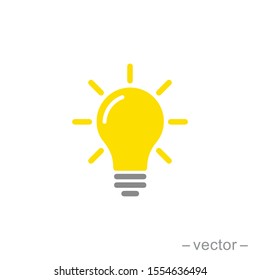 The light bulb icon vector, full of ideas and creative thinking, analytical thinking for processing. Full color illustration. EPS 10