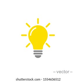 The light bulb icon vector, full of ideas and creative thinking, analytical thinking for processing. Full color illustration. EPS 10