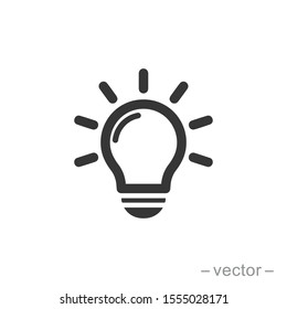 The Light Bulb Icon Vector, Full Of Ideas And Creative Thinking, Analytical Thinking For Processing. Outline Symbol Illustration. EPS 10