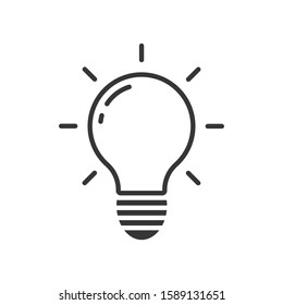 The light bulb icon vector, full of ideas and creative thinking, analytical thinking for processing. Outline symbol illustration. Vector illustration. EPS 10