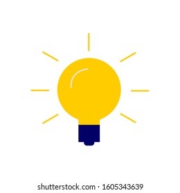 The light bulb icon vector, full of ideas and creative thinking, analytical thinking for processing