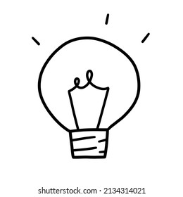 The light bulb icon vector, full of ideas and creative thinkin. Light bulb illustration.