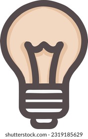 Light bulb icon vector, The light bulb is full of ideas and creative thinking, Vector illustration 3