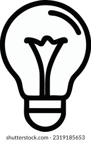 Vector de icono de bombilla, La bombilla está llena de ideas y pensamiento creativo, Ilustración vectorial 44