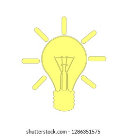 	
light bulb icon vector. light bulb vector graphic illustration