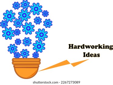 light bulb icon vector hard working