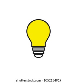 Light bulb icon vector. Idea icon. Solution symbol. Bright idea symbol. Lamp icon in trendy flat style for web desain.