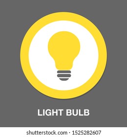 light bulb icon, vector idea, creative design concept, innovation 
