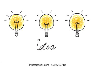 Light Bulb icon vector. Idea concept illustration. digital printing. 