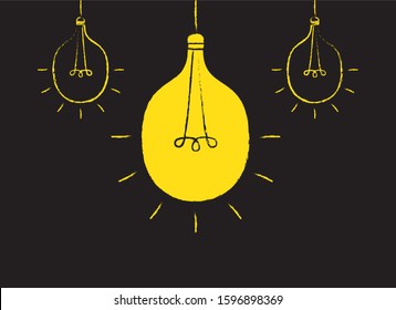 Light Bulb icon vector. Idea concept illustration. 