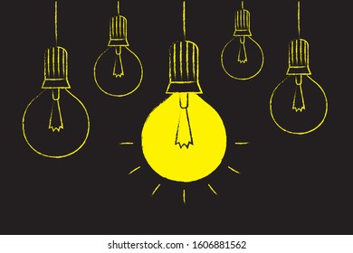 Light Bulb icon vector. Idea concept illustration. 