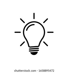 Light Bulb Icon Vector. Idea Icon Symbol Design