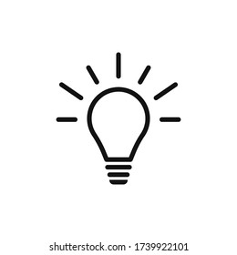 Light bulb icon vector. Idea sign