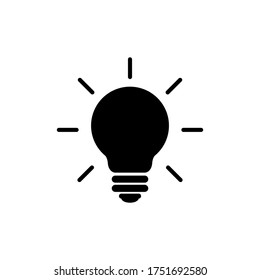 Light Bulb Icon Vector. Idea Sign