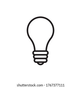 Light bulb icon vector. Idea sign