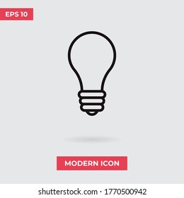 Light bulb icon vector. Idea sign