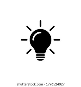 Light bulb icon vector. Idea symbol illustration on white background