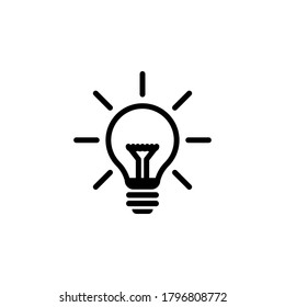 Light bulb icon vector. Idea symbol illustration on white background