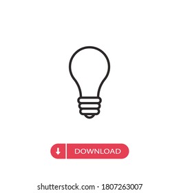 Light bulb icon vector. Idea sign