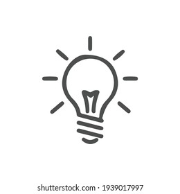 Light bulb icon vector. Idea icon symbol design