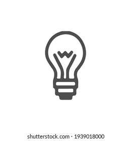 Light bulb icon vector. Idea icon symbol design