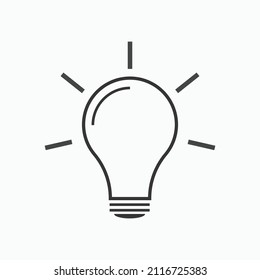 Light Bulb icon vector Idea sign solution, thinking concept colorful template
