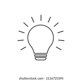 Vector de icono de bombilla ligera Solución de señalización de ideas, concepto de pensamiento plantilla colorida
