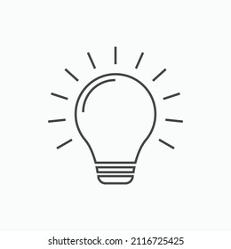 Light Bulb icon vector Idea sign solution, thinking concept colorful template
