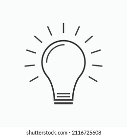 Light Bulb icon vector Idea sign solution, thinking concept colorful template

