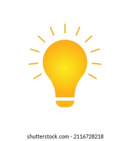 Light Bulb icon vector Idea sign solution, thinking concept colorful template