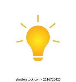Light Bulb icon vector Idea sign solution, thinking concept colorful template