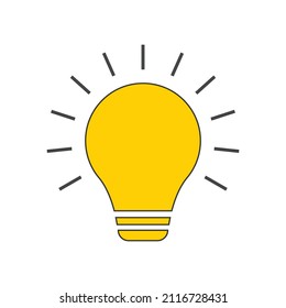 Light Bulb icon vector Idea sign solution, thinking concept colorful template