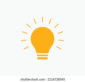 Vector de icono de bombilla ligera Solución de señalización de ideas, concepto de pensamiento plantilla colorida