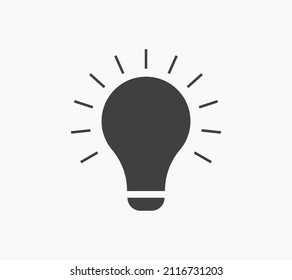 Light Bulb icon vector Idea sign solution, thinking concept gradient color template
