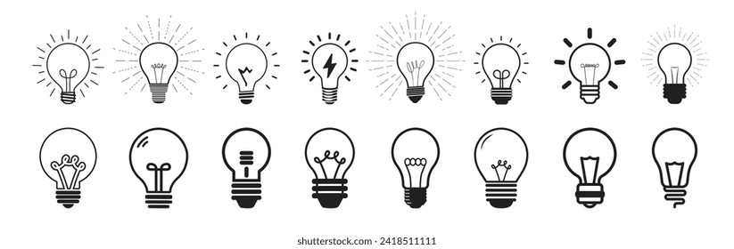 Light bulb icon vector. idea symbol. Idea flat vector illustration. Icons for design, website.