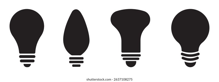 Light bulb icon. Light bulb vector icon. Idea icon. Lamp concept. Light bulb, isolated in modern simple flat design. Vector illustration EPS 10.