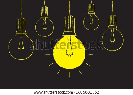 Light Bulb icon vector. Idea concept illustration. 