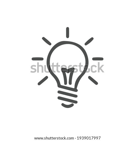 Light bulb icon vector. Idea icon symbol design