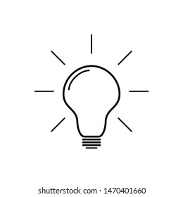 Light Bulb Icon Vector. Ideas. Bulb. Solution Symbol Illustration