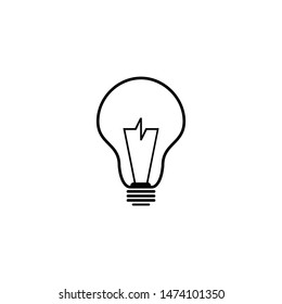 Light Bulb Icon Vector. Ideas. Solution Symbol Illustration